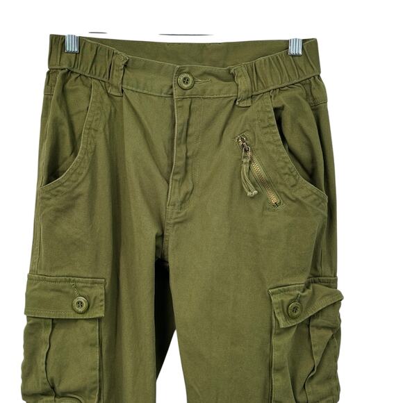 Mustway Green Y2K Cargo Pant Women's SZ 4 Streetwear Utility Outdoor Comfort Fun - Picture 3 of 10